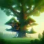 Placeholder: A giant tree With a giant treehouse,8k, meditation