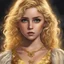 Placeholder: La couverture présente Permelia, une adolescente blonde boucle d'or aux traits marqués par la tristesse et la peur, arborant une grande broche dorée sur sa robe. Ses yeux sombres expriment une profonde détresse, tandis qu'une lueur dorée émane au-dessus d'eux, symbolisant le déclencheur de la tragédie. L'atmosphère du village est chargée de désespoir et de méfiance, soulignant le contraste entre la lumière et l'obscurité, la beauté et la laideur.