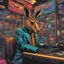 Placeholder: Kangaroo cyberpunk cómic art calidad ultra maximalista