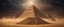 Placeholder: Hyper Realistic haunted view of statue of Egyptian Pyramids with sandstorm at dark night with pharaoh coffins