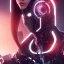 Placeholder: cyber, head, women, portrai, tron