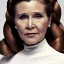 Placeholder: extremely detailed 8k hyperspace wallpaper,complete and photo realistic detailed head to waist stunning photo realistic portrait of carrie fisher as Princess Leia in star wars with photo realistic minimal updo hair , brown eyes, professional majestic oil painting by Ed Blinkey, Atey Ghailan, by Jeremy Mann, Greg Manchess, Antonio Moro, trending on ArtStation, Intricate, High Detail, Sharp focus, dramatic, by greg rutkowski, realism, beautiful and detailed lighting, shadows