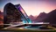 Placeholder: 3D-rendered architectural form, futuristic building, superb geometrical shapes, colorful components, imaginative, scientific, avant-garde, innovative, new materials, friendly, beautiful, black background, octane render, 8k post-production, artstation: award-winning: atmospheric: commanding: clarity: 16k: ultra quality: striking: brilliance: stunning colors: amazing depth; lens: f/16, 28mm