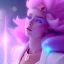 Placeholder: one big crystal subtle castel blue and pink in a galactic ambiance delicate colors, bin the foreground, full of details, smooth，soft light atmosphere, light effect，vaporwave colorful, concept art, smooth, extremely sharp, full body shot, masterpiece, best quality, blue skinned, sparkling eyes, fluorescent skin,blue eyes,sparkling makeup, very long blond hair, fairy style , highly detailed body, sun light, 4K, RAW, depth of field,high contrast,realistic