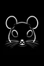 Placeholder: 2d silhouette mouse, computer mouse, angry, logo, top view