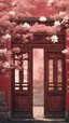 Placeholder: Multi-exposure 3D photographic images, close-up of beautiful magnolia flowers in the foreground, red walls of ancient buildings in Chinese style, carved ancient wooden doors and windows backgrounds, ghosting, superimposing, and conjuring up beautiful dreamy phantoms.