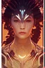 Placeholder: symmetry!! portrait two headed ofobsidian fire and thunder alien in the style of horizon zero dawn, machine face, intricate, elegant, highly detailed, digital painting, artstation, concept art, smooth, sharp focus, illustration, art by artgerm and greg rutkowski and alphonse mucha, 8k