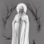 Placeholder: White bat nosferatu with long limbs as Russian Orthodox vampire