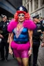 Placeholder: policeman dressed as a drag queen