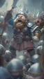 Placeholder: dwarf captain inspiring his army