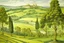 Placeholder: A pale greenish yellow kingdom near a farmland painted by Michelangelo di Lodovico Buonarroti Simoni
