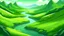 Placeholder: fantasy cartoon illustration: green hills and river of the emerald isle