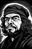 Placeholder: a revolutionary pepe the frog as che guevara's iconic black and white portrait