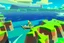 Placeholder: Legend Of Zelda: Wind Waker style view of a vast ocean, stylized, colorful, adventurous, no ships nor islands.