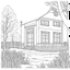 Placeholder: GARDEN HOUSE, "Whispering Willows: Illustrate the serenity of the garden with gentle willows.", full view, realistic, coloring page, only draw lines, coloring book, clean line art, wildlife-inspired, kid style, –no sketch, color, –ar 3:4, white background, minimalistic black lines, 8k, minimal black color, low level black colors, coloring page, use pure black and white colors, avoid thick black colors, thin black line art, avoid colors, perfect shape, perfect clear lines, clear edges,