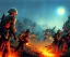 Placeholder: vietnam war. war. napalm. bokeh. lens flare. warm lights. high detailed. beksinski