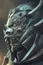 Placeholder: Furious rage, samurai mask, close-up, macro lens, centered camera, intricate details, small minutiae, tiny features, particulars, colorful, 8k, least ambient occlusion, volumetric lighting,