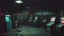 Placeholder: desolate dark arcade, many arcade cabinets, horror, no humans