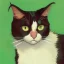 Placeholder: Portrait of a cat by Van Gogh