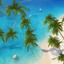 Placeholder: 9. Generate an image of a sun-soaked beach with palm trees and crystal-clear water