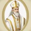 Placeholder: game avatar, man, portrait, pope priest, religion, white robe, gold, medieval