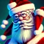 Placeholder:  octane render, 8k, high detail, Santa , portrait, jolly, happy,