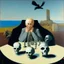 Placeholder: Putin, President Xi Of China And Joe Biden Play Chess With A Pigeon,Ufo And Atomic Bomb Mushroom Cloud,Complex Surgical Instruments Intermixed With A Newborn Boy,Minimalism,Painting By Adrian Ghenie,Rene Magritte,Pablo Picasso,Michelangelo,Salvador Dali,Lucian Freud