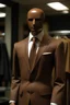 Placeholder: brown manikin in a suit