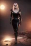 Placeholder: Kate Winslet as evil queen in black leather gown, cleavage, angry, stern look unreal 5, octane render,cinema4d, dynamic lighting, dramatic lighting, 4k, redshift render, highly detailed, hyper realistic