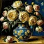 Placeholder: Peony Bouquet In Delft Vase Art Prin of van Gogh