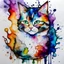 Placeholder: : Alcohol inks, inks on glass, splash art, watercolors. Essence of an [cats]. whimsical, unique.
