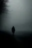 Placeholder: unknown person, in darkness, fog