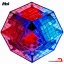 Placeholder: a blue metallic 4d cube inside a 4d red rotating cube in a four dimension environment