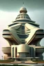 Placeholder: Futuristic Architectural style for building Indias Intelligence Bureau, make it visibly military and intelligence style at the same time similar to Indian Architecture