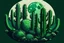 Placeholder: moon with green cactuses