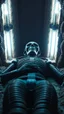 Placeholder: The mummy laying in his death chamber Howling in giger style