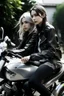 Placeholder: 2 girl with motorcycle