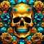 Placeholder: 3d flowers and skull