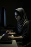 Placeholder: dansih iran woman working with computer