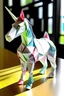 Placeholder: an origami unicorn in a real world