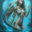 Placeholder: sango fantasy, fantasy magic, intricate, sharp focus, illustration, highly detailed, digital painting, concept art, matte, artgerm and paul lewin and kehinde wiley, masterpiece sexy lips African lady body mermaid alligator head turquoise space lady beach sea under water mermaid seaweed