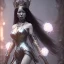 Placeholder: hitomi tanaka, long black hair, full body, Unreal Engine 5, highly detailed, highest quality, digital painting, complex 3d render, unreal engine render, insane detail, intricate photograph quality, magnificent, majestic, highly intricate, Realistic photography, grand hall, wicked throne, holding scepter, crown of barbwire, dark color palette, metallic, highly detailed, highest quality, digital painting