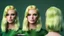 Placeholder: A woman who had green eyes and long blond hair that she wore in elaborate coiffures. Being known as someone at the height of fashion, prior to her disappearance, she favored wearing green and golden outfits to match her physical features.