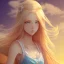 Placeholder: Anime art,anime key visual of elegant young female,long blonde hair and large eyes,finely detailed perfect face,laying down in the grass at sunset,golden hour sunset lighting,background blur bokeh!!,trending on pixiv fanbox,studio ghibli,extremely high quality artwork