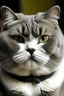 Placeholder: un gato gris y blanco re gordo, con bigotes como Hitler
