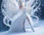 Placeholder: mdjrny-v4 style, a white dragon with fairy-like transparent glowing and shining wings standing in snow, full body, silver lightning, glowing soft and smooth wings, realistic, highly detailed intricately detailed, shiny snowy background, soft studio lighting, trending on artstation, by "Julie Bell"