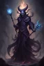 Placeholder: demon monster abyssal dark mage possessed by many souls with a staff