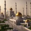 Placeholder: landscape, a mosque, Qatar city, realistic, outside view, and cinematic license.