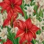 Placeholder: A highly detailed oil painting of intricate Amaryllis flowers, seamless pattern, Baroque