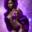 Placeholder: full body shot, masterpiece, best quality,dark skin, sparkling eyes, fluorescent skin,purple-dark makeup, gangsta armed , highly detailed body, sun light, 4K, RAW, depth of field, high contrast, realistic details, 24mm